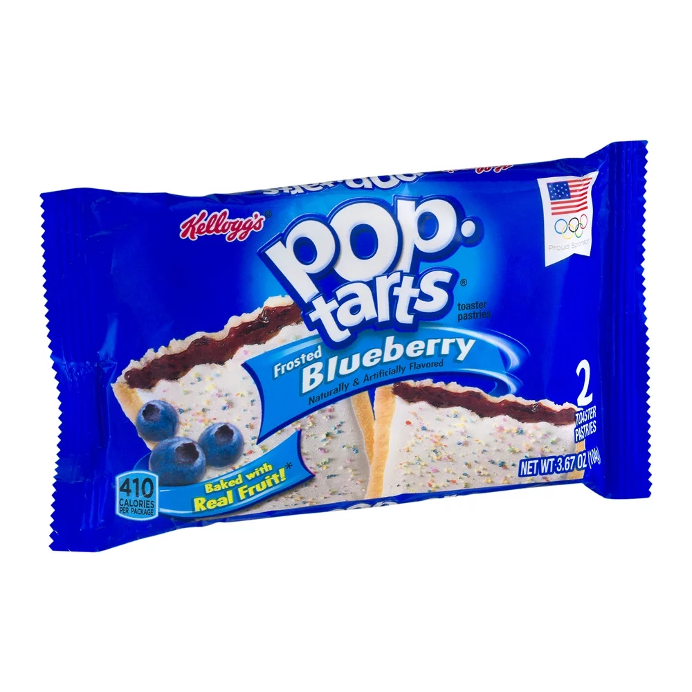 Pop-Tarts Frosted Blueberry Toaster Pastries, 2 count, 3.3 oz
