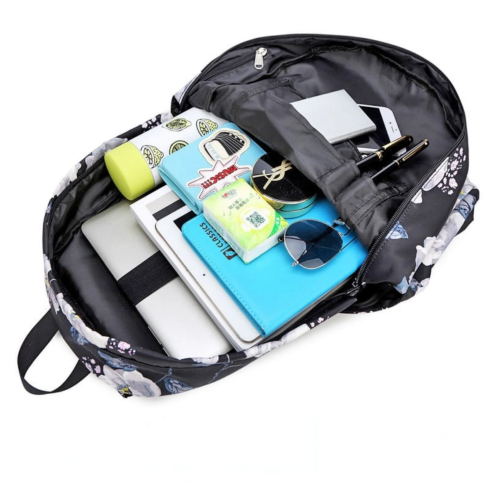 Asge School Backpack Teen Girls Boys Kids Bookbag Set with Lunch Box Pencil Case Travel Laptop Backpack Casual Daypacks