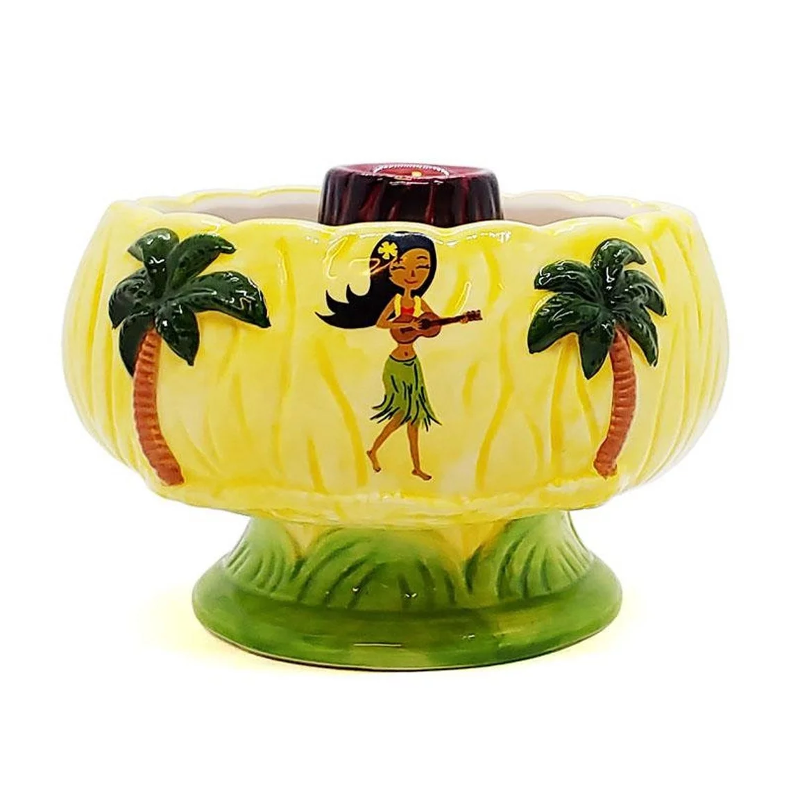 Ceramic Volcano Tiki Bowl Cocktail Drinkware