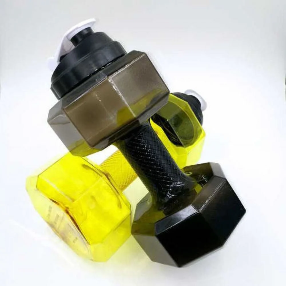 75 Oz (2.2 L) Dumbbell Shaped Water Bottle | BPA Free | Flip Top Leak Proof lid