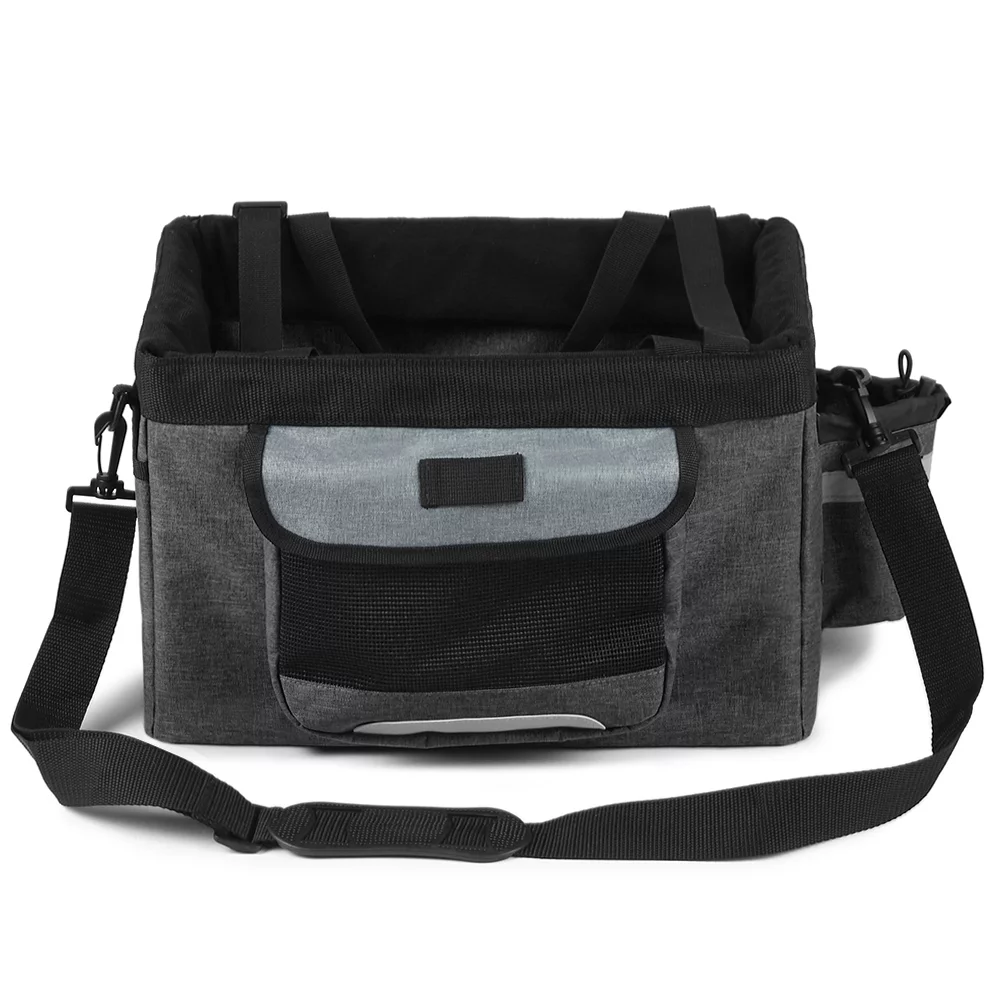 Foldable Front Basket Removable Bike Pet Basket Pet Dog Cat Carrier Camping Tote Bag