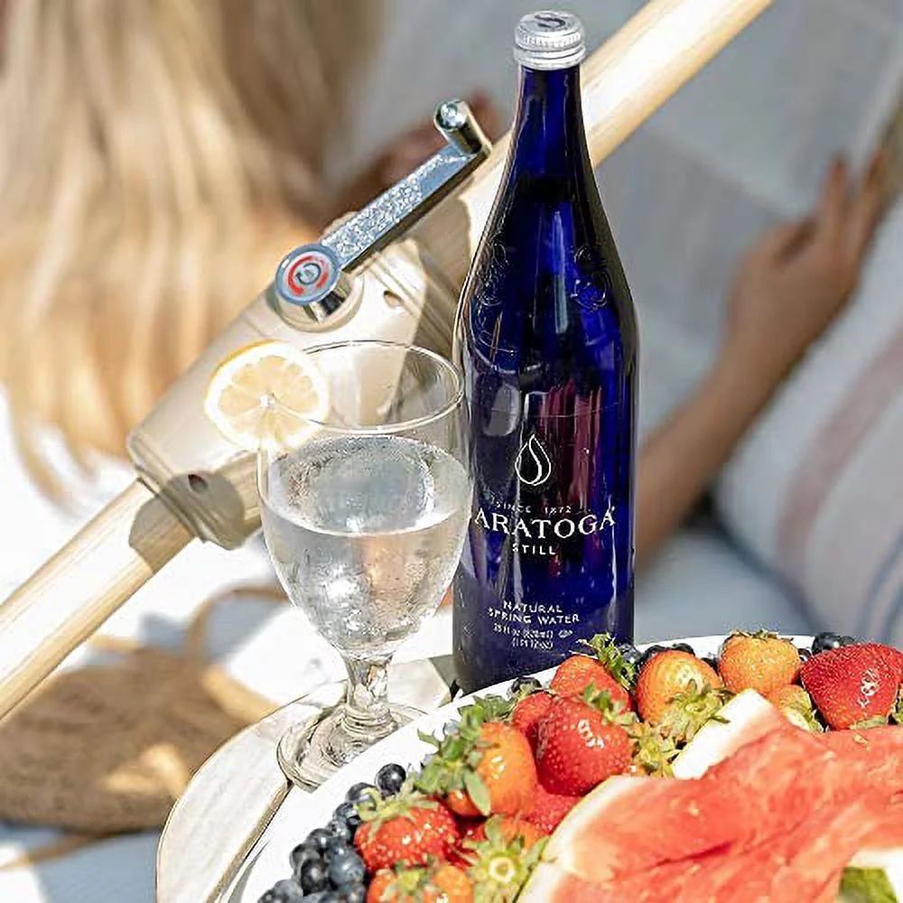 Saratoga | Still | Non Sparkling | Spring Water | Sodium | Low Mineral | 28 Oz (12 Glass Bottles)