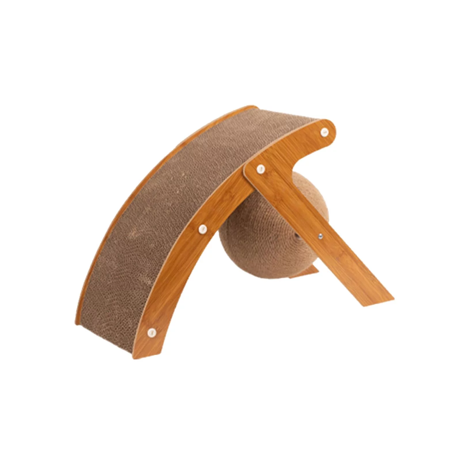 Cat Scratching Board Cat Interactive Toy Cat Scratch Ball Durable Decoration Protect Furniture Scratcher Toy with Ball for Indoor Cats Puppy M 42cmx29cmx22cm