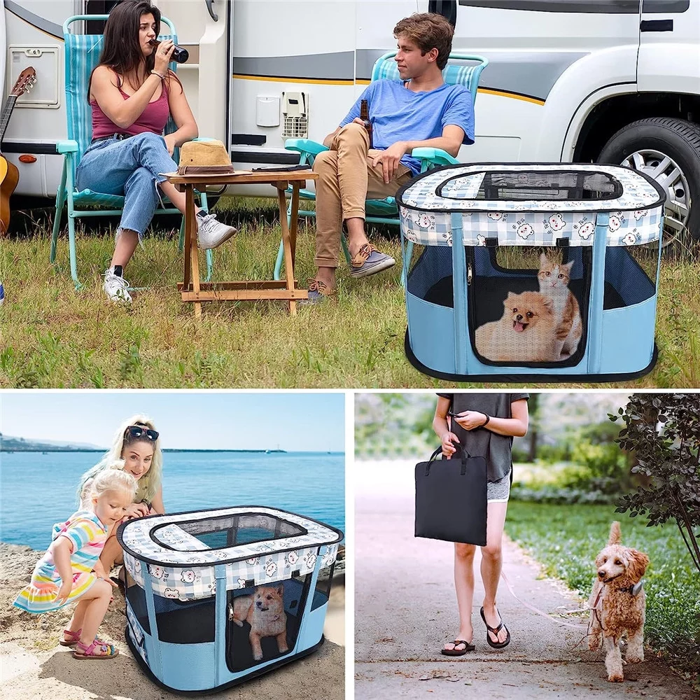 ZBH Portable Soft Pet Dog Travel Playpen, Large