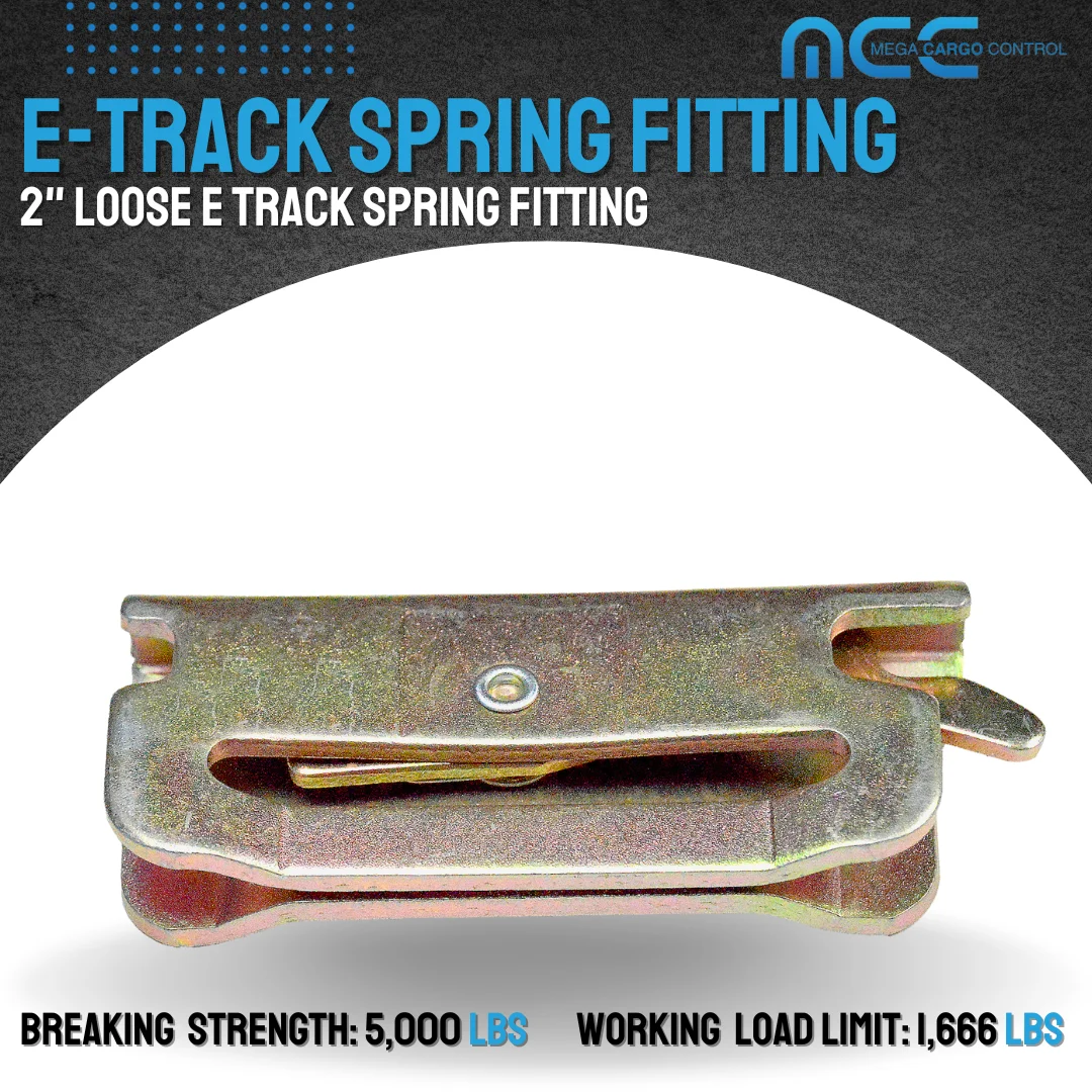 10 Pack Loose E-Track Spring Fitting for Custom Tie Down Strap Cargo Net Load Bar