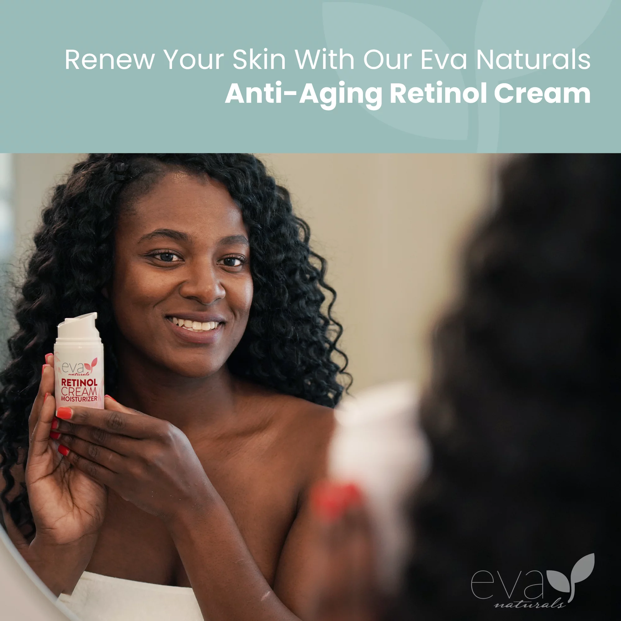 Eva Naturals Retinol Cream Moisturizer Anti-Wrinkles and Fine Lines (White) (1.7 oz)