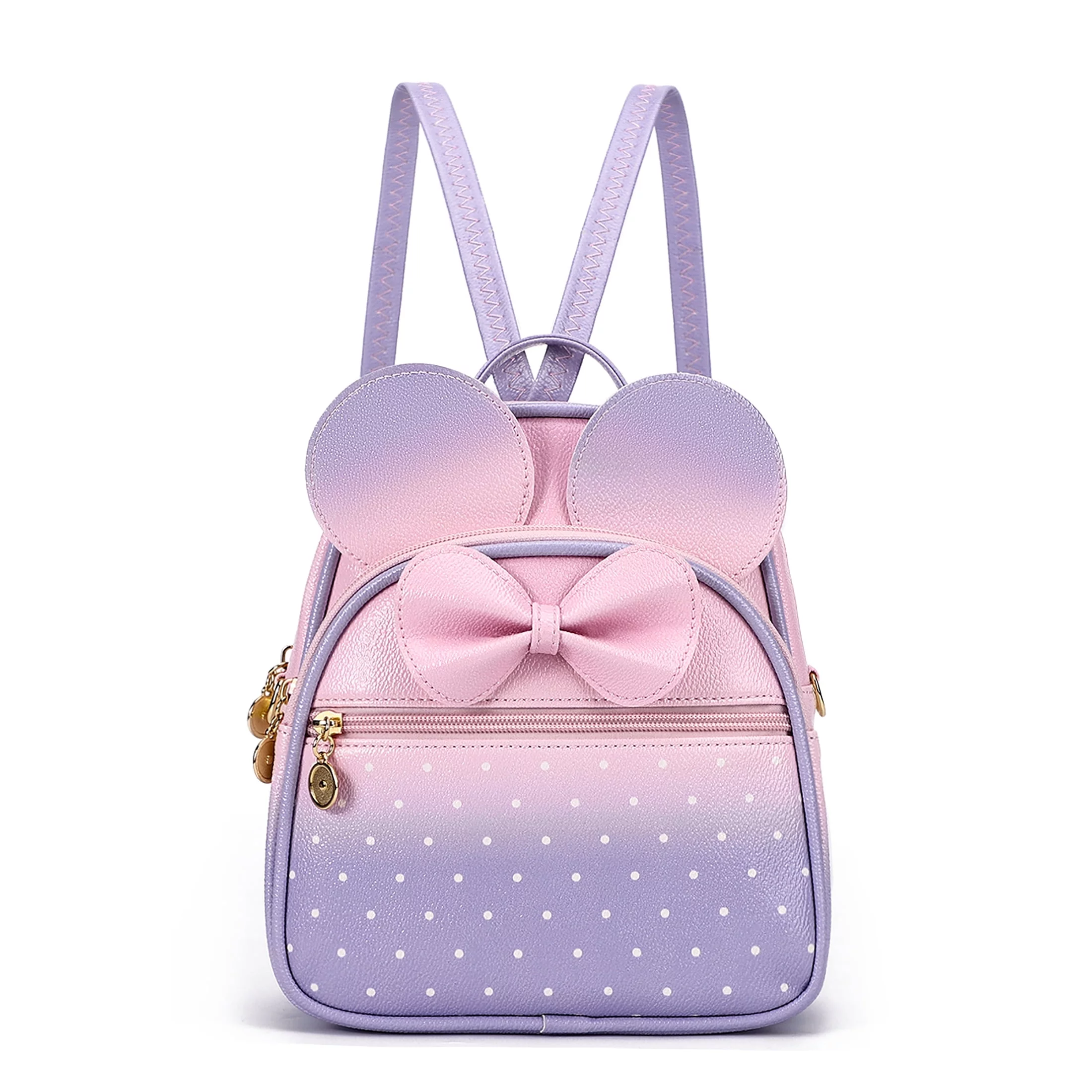 KL928 Mini Backpack for Girls Women Cute Bowknot Small Backpack Purse Girls Leather Bookbag