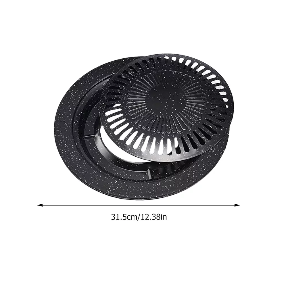 Round Frying Pan Home Roaster Trays Creative Double Tired Enamel Bakewares