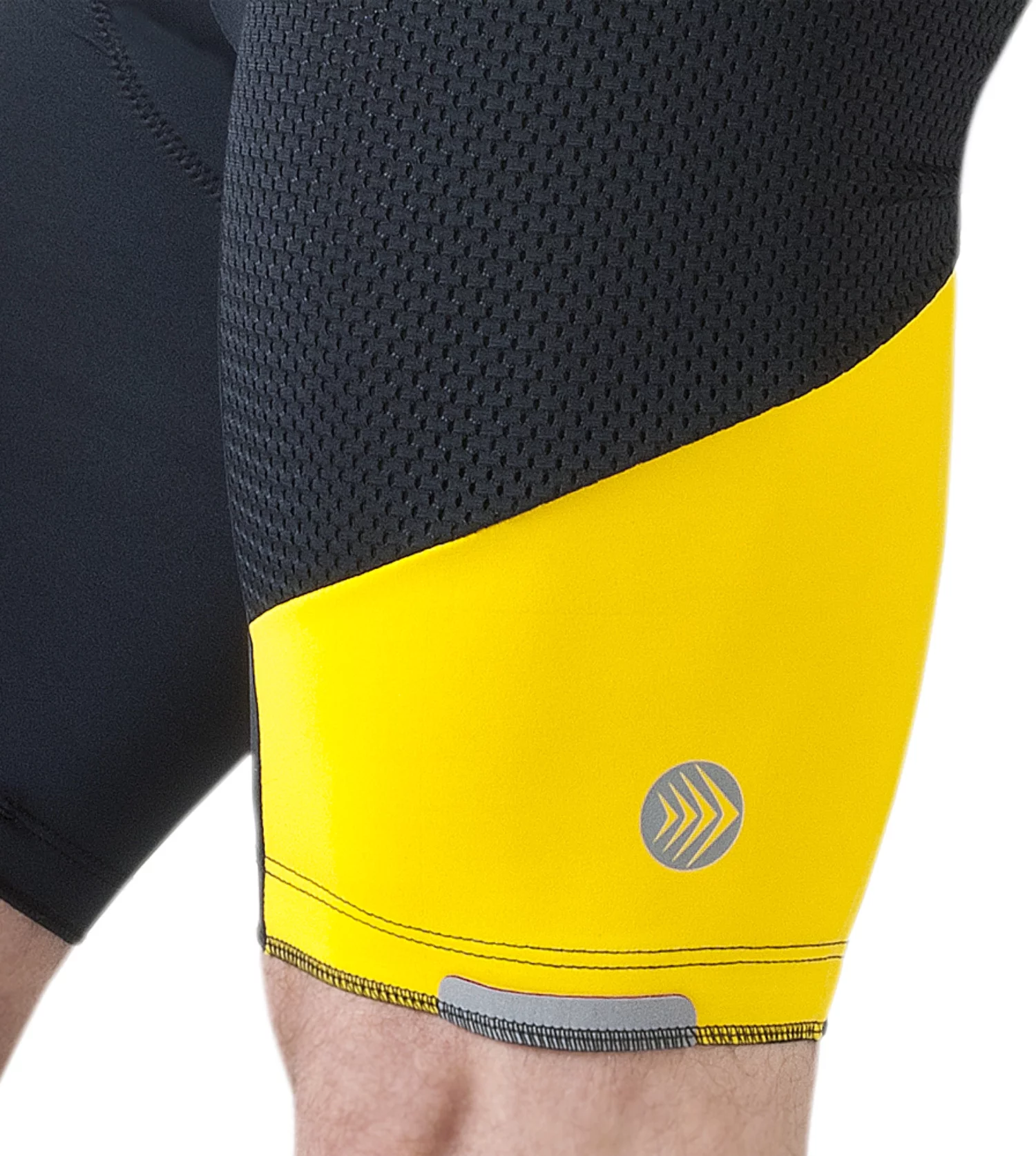 Aero Tech | Men's Gel Touring | USA Padded Bike Shorts | Innovative Mesh Pockets | Safety Yellow | 3X-Large