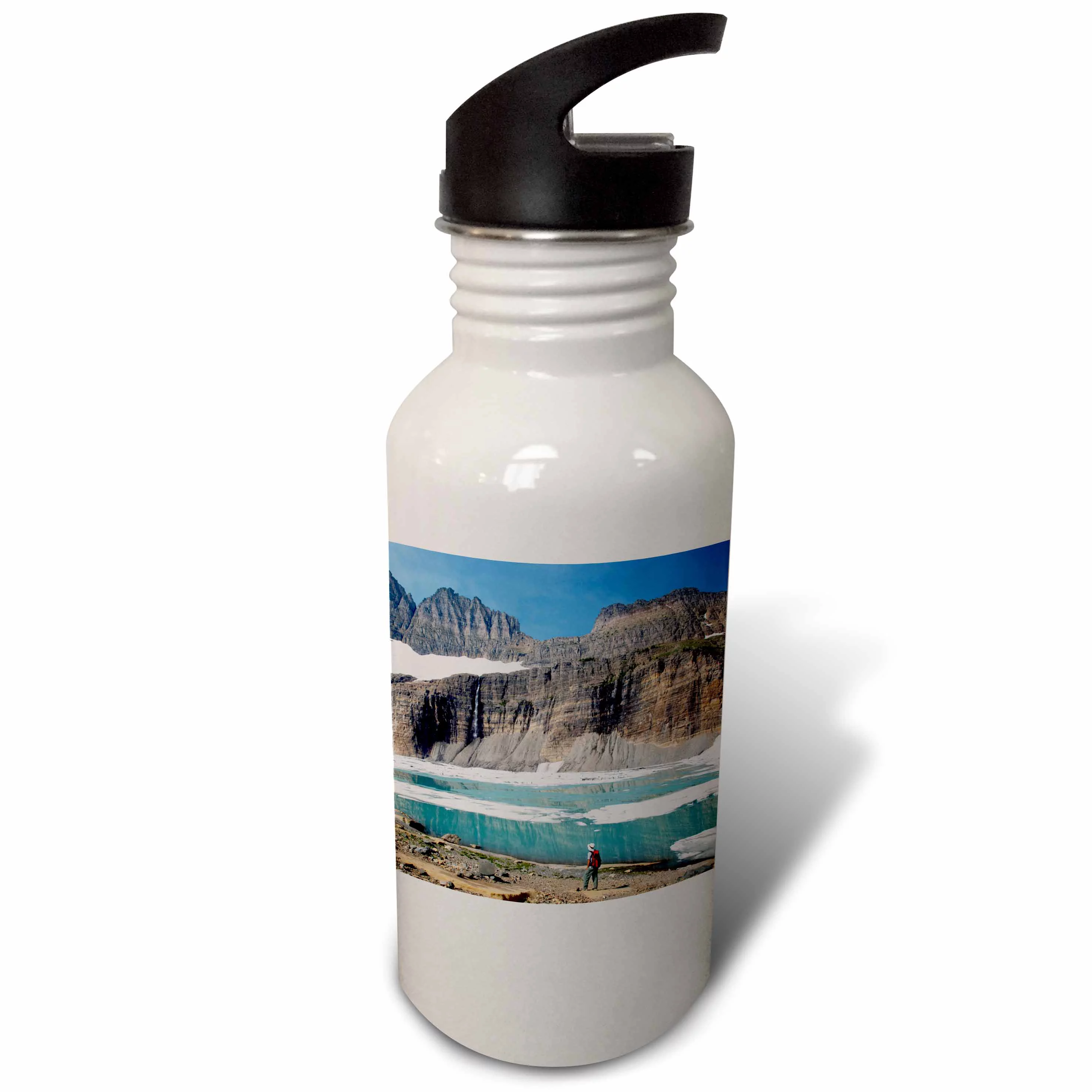 MT, Glacier National Park, Upper Grinnell Lake - US27 JWI0232 - Jamie and Judy Wild 21 oz Sports Water Bottle wb-92095-1