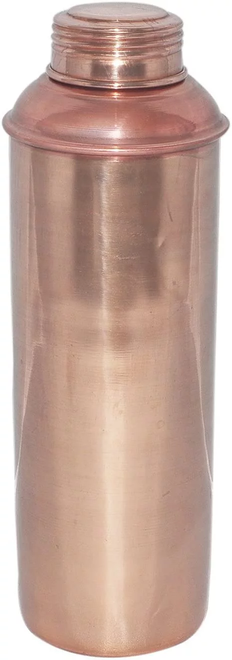 Pure Copper Water Bottle with Lid for Ayurvedic Health Benefits