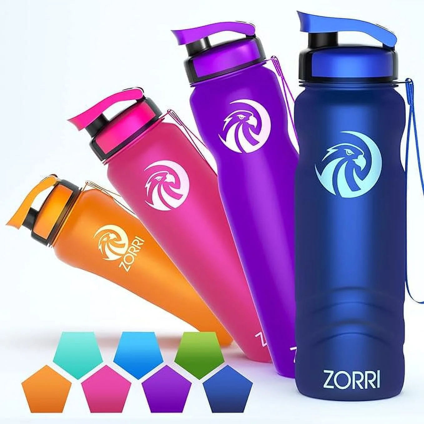 Best Sports Water Bottle 1L/ 1.2 Litre/ 600/ 800ml, Leak Proof, BPA Free Lightweight Reusable Gym Portable Large Drink Bottles With Filter for Kids, Cycling, Hiking, Running, Camping, Flip Top Lid