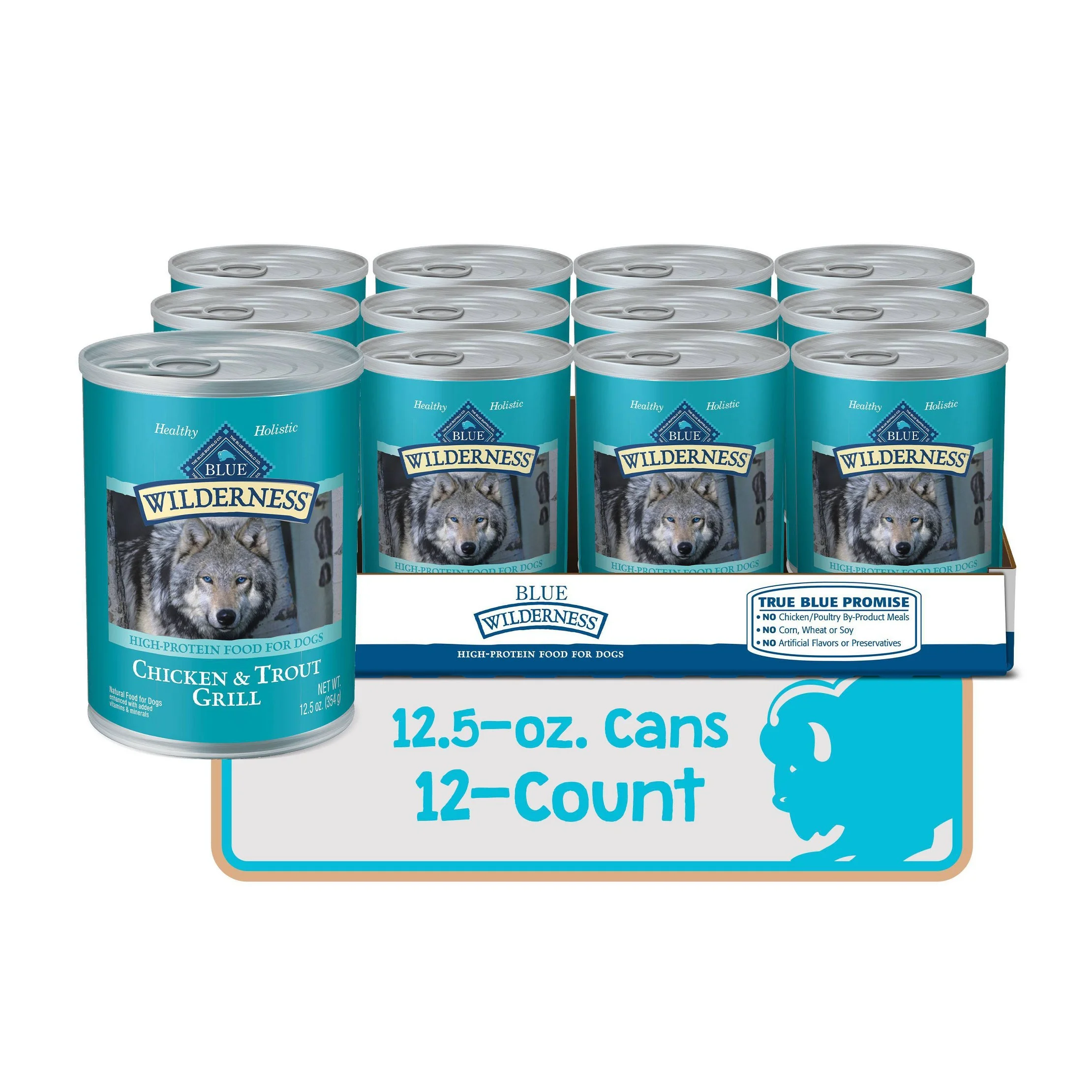 Wilderness Grain Free Wet Dog Food Chicken & Trout Fish Grill - 12.5oz/12ct Pack