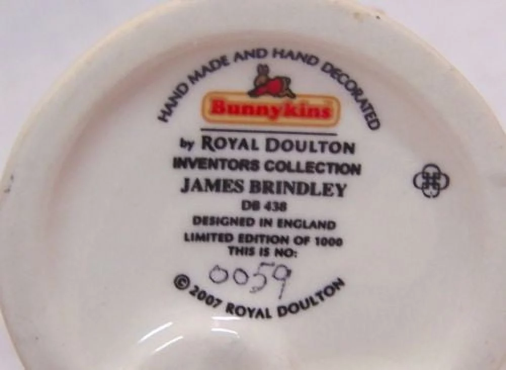 Royal Doulton Figurine Bunnykins JAMES BRINDLEY Limited #77 DB438 -22049