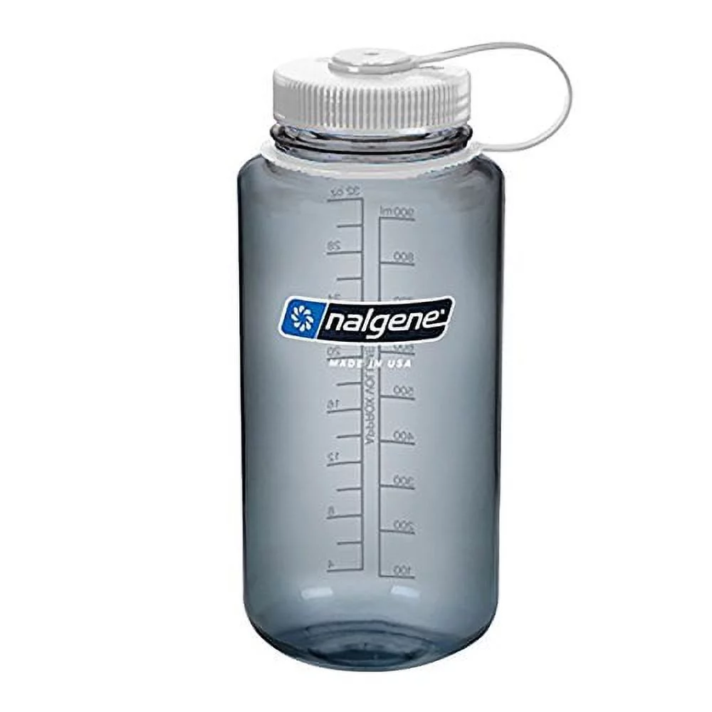 Nalgene Wide Mouth Bottle - 32 oz., Gray w/ White Cap