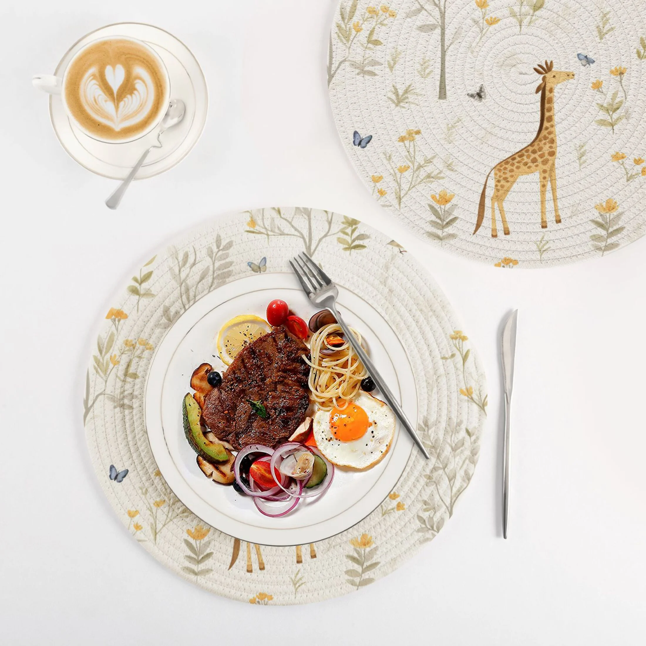 Giraffe in Trees 3 PCs Pot Holders Trivets Kitchen 15