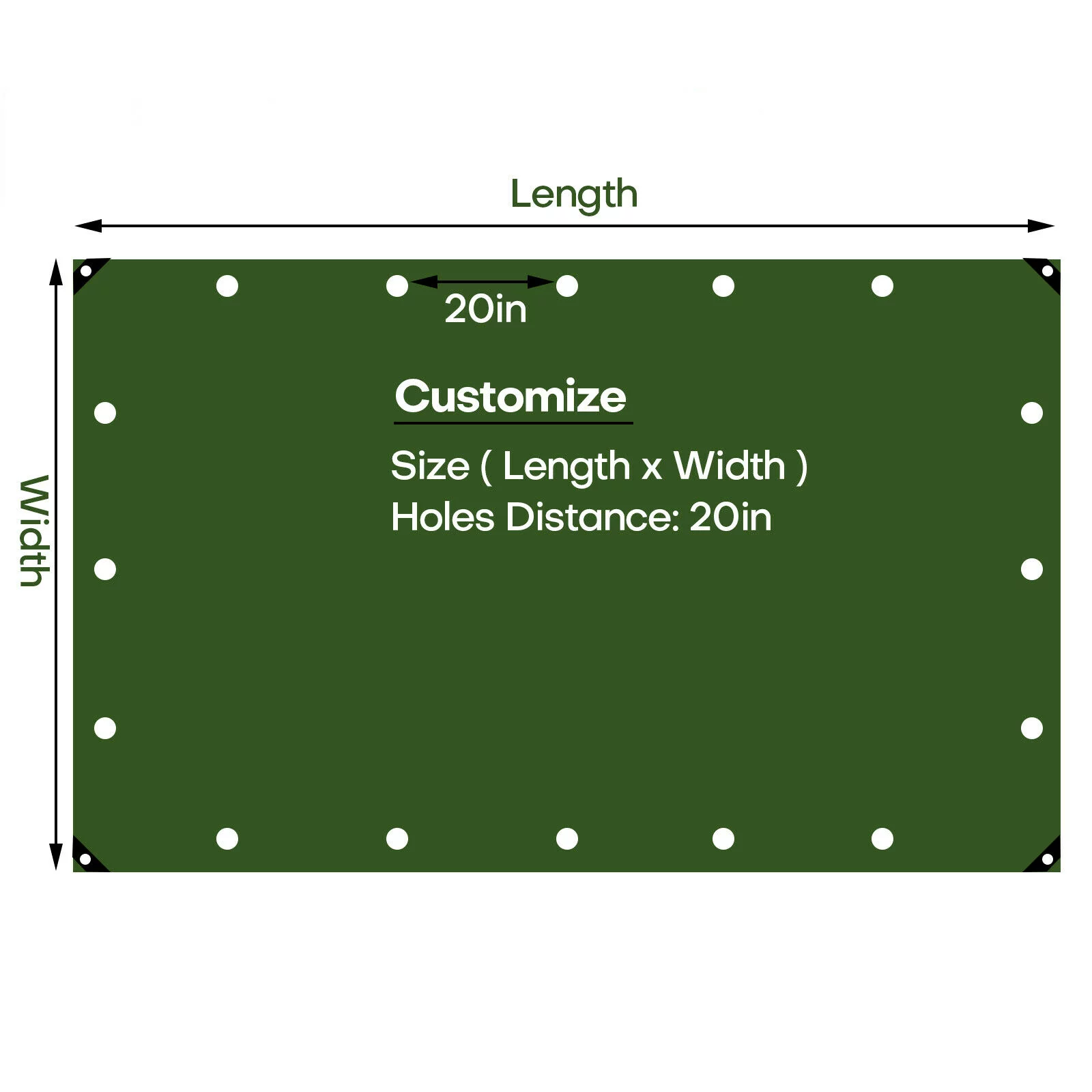 WSYW 5.9 x 7.8ft Heavy Duty Waterproof Canvas Tarp Cotton Canvas Tarpaulin Cover Tent Green