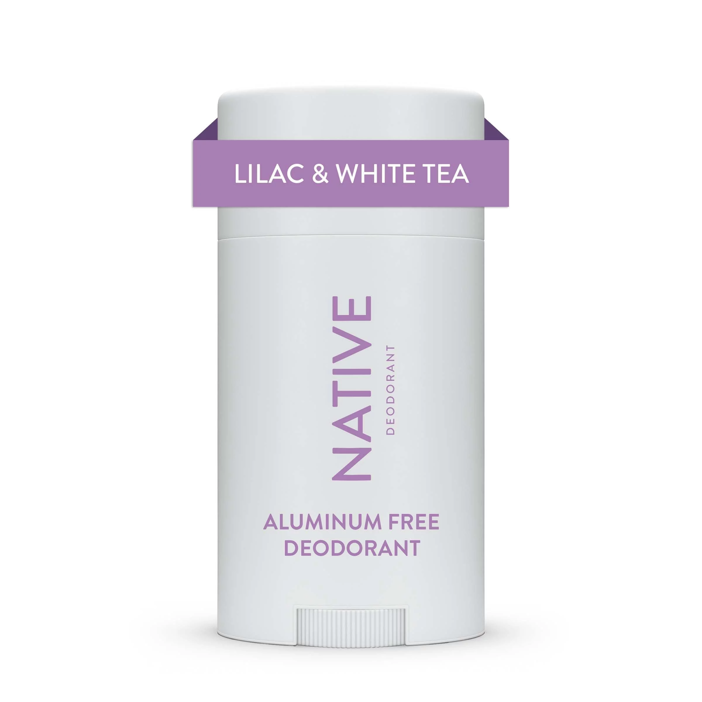 Native Plastic Free Deodorant, Lilac & White Tea, Aluminum Free, for Women and Men, 2.65 oz