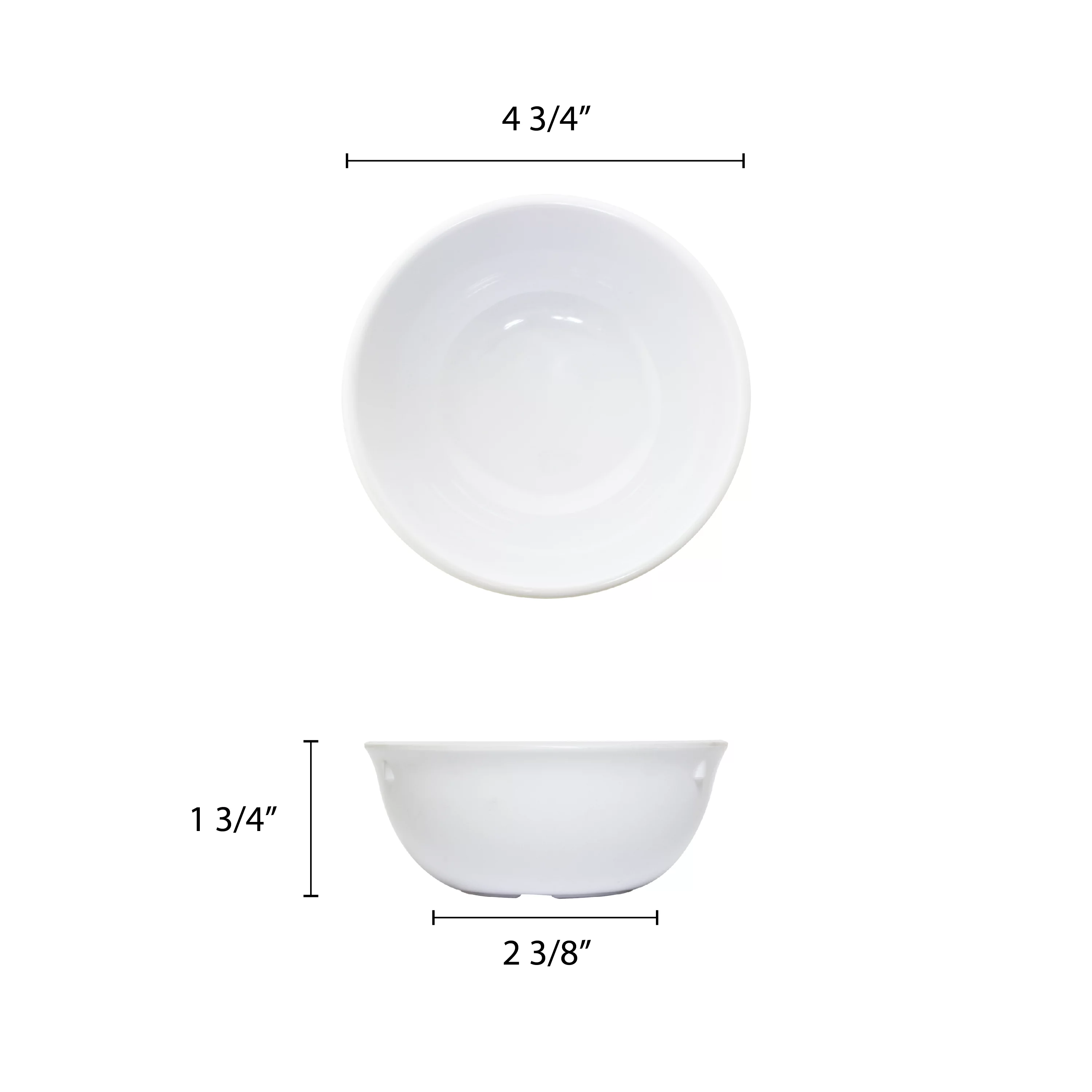 Excellante Nustone White Melamine Dinnerware Collection 4.875 Inch - 11 oz. Nappie, Comes In Dozen