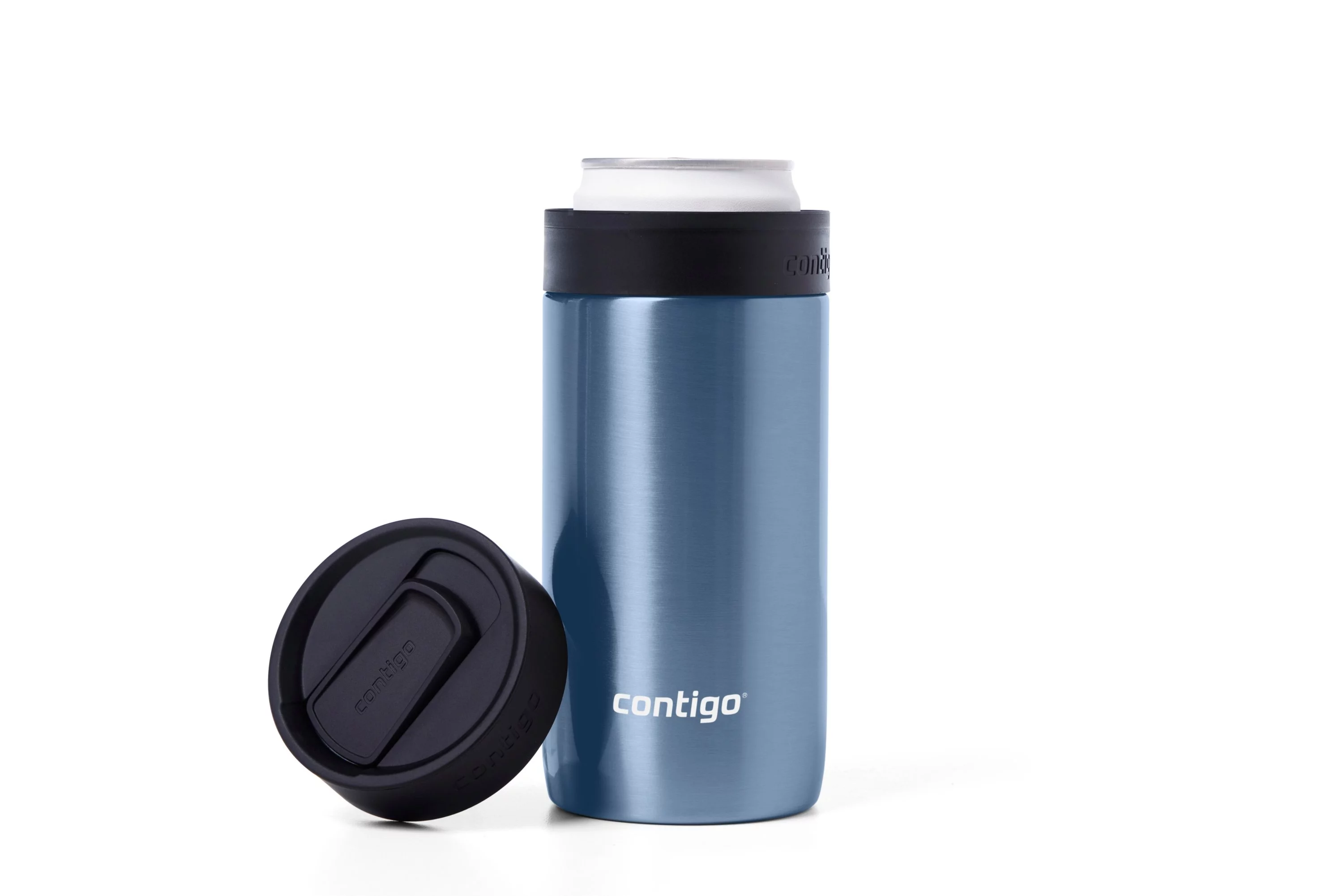 Contigo River North Stainless Steel 2-in-1 Can Cooler and Tumbler Dark Ice, 12 fl oz.