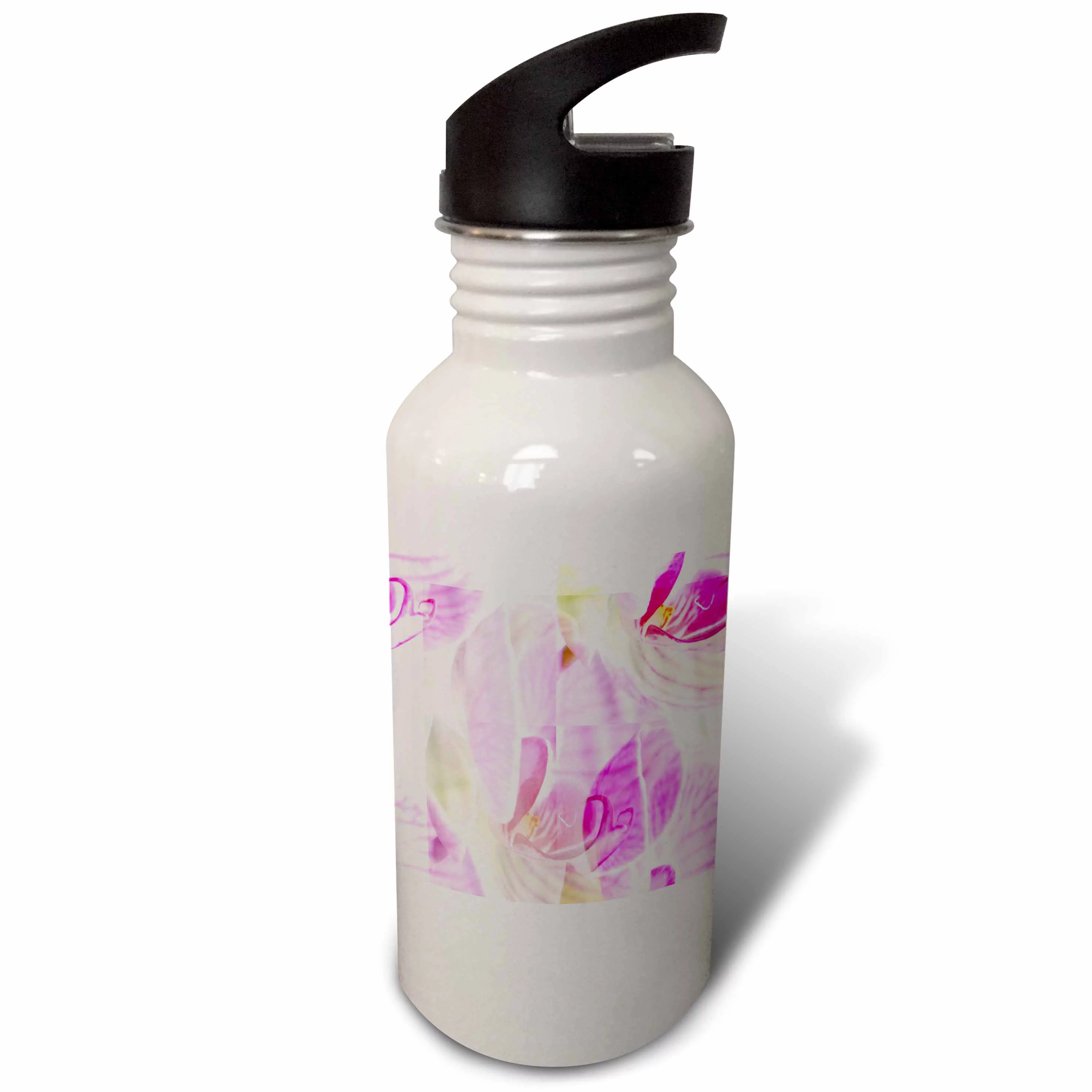 Delicate and Beautiful- Pink Orchid Floral- Photography 21 oz Sports Water Bottle wb-45264-1
