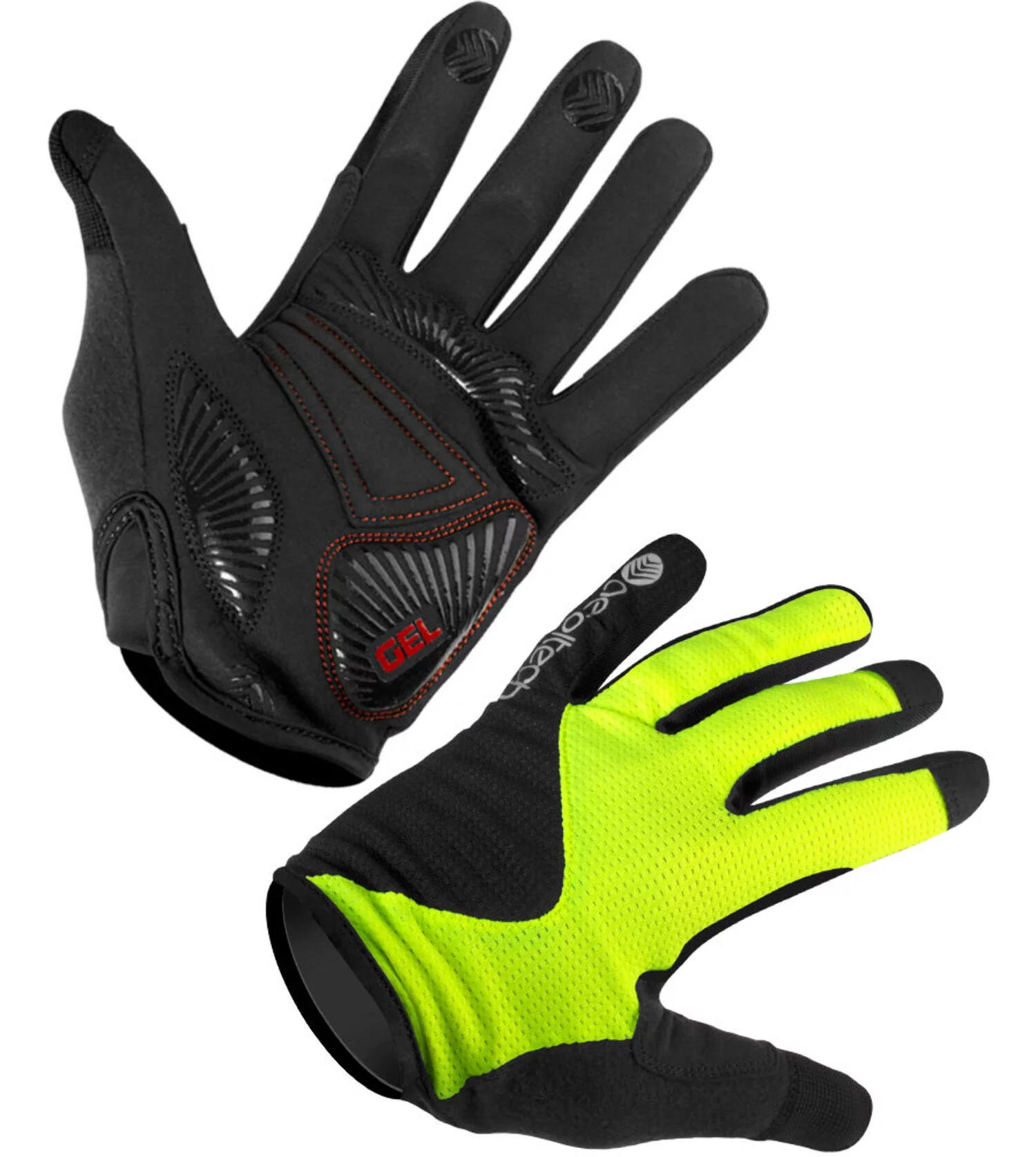 Aero Tech Enduro MTB Glove - Lightweight Full Finger Glove with Gel Padded Palm