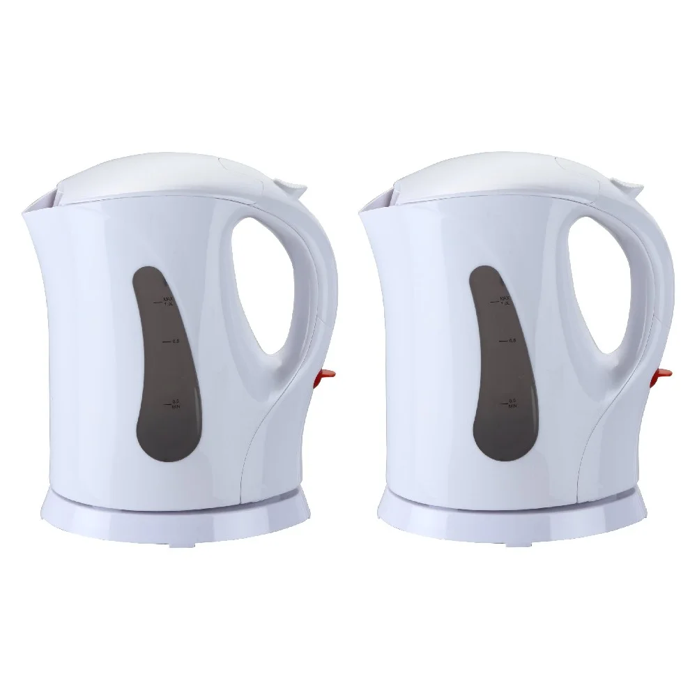 Brentwood Cordless Electric Kettle 1 Liter White, 2 Pack