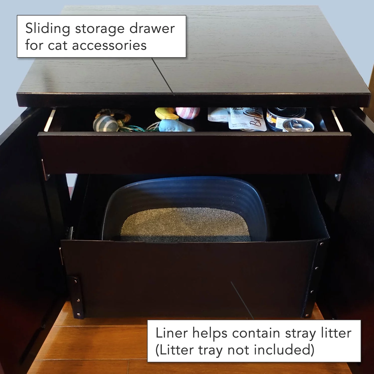 The Refined Feline Refined Litter Box Deluxe Large - Modern w/ Tapered Feet