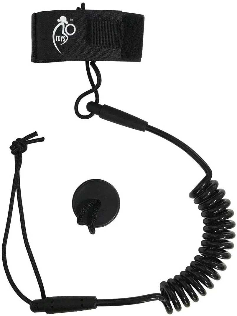 Bo-Toys Body Board Coiled PRO Wrist Leash Comfortable Lightweight Padded Neoprene Cuff