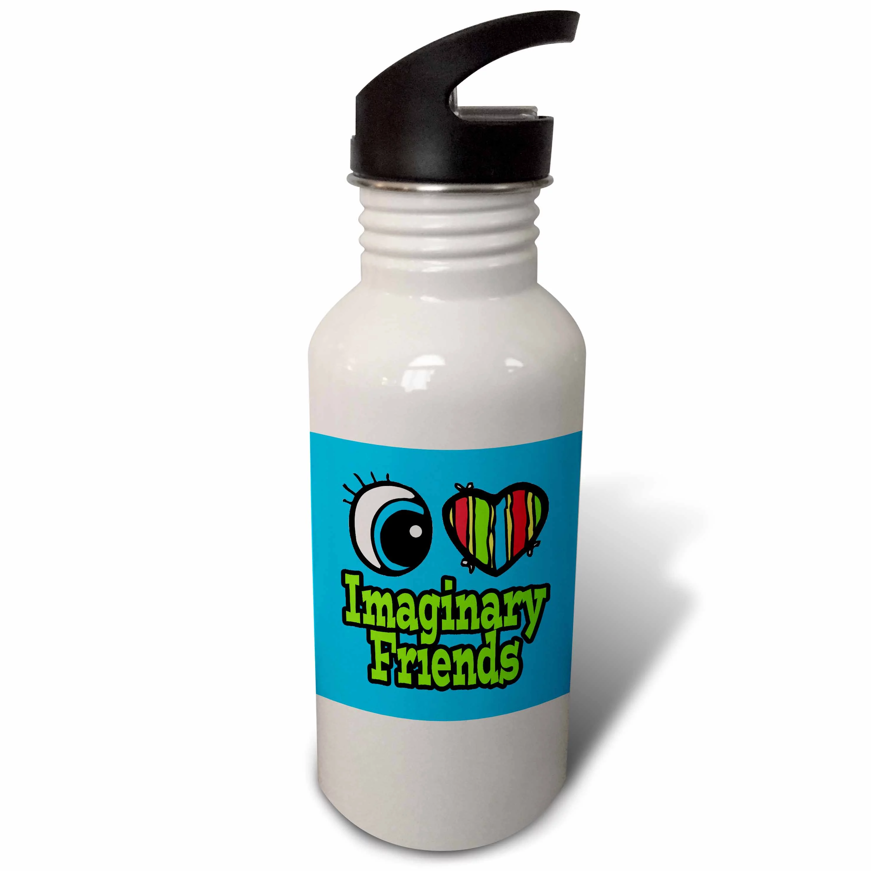 Bright Eye Heart I Love Imaginary Friends 21 oz Sports Water Bottle wb-106196-1