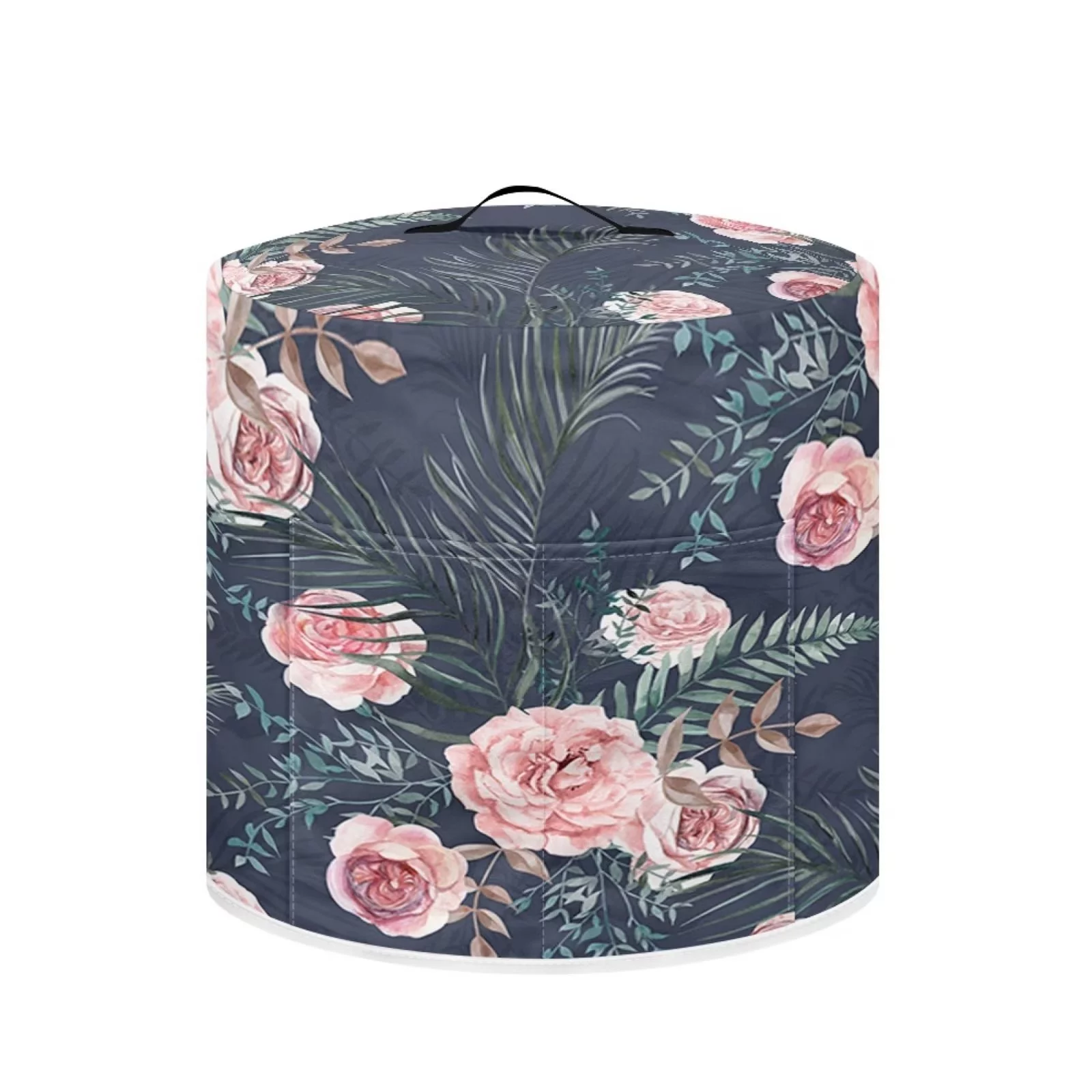 NETILGEN Rice Cooker Cover Pink Rose Hook Top Handle & 2 Quilted Front Pockets Cover for Air Fryer Lightweight Dacron Slow Cooker Cover 8 Qt
