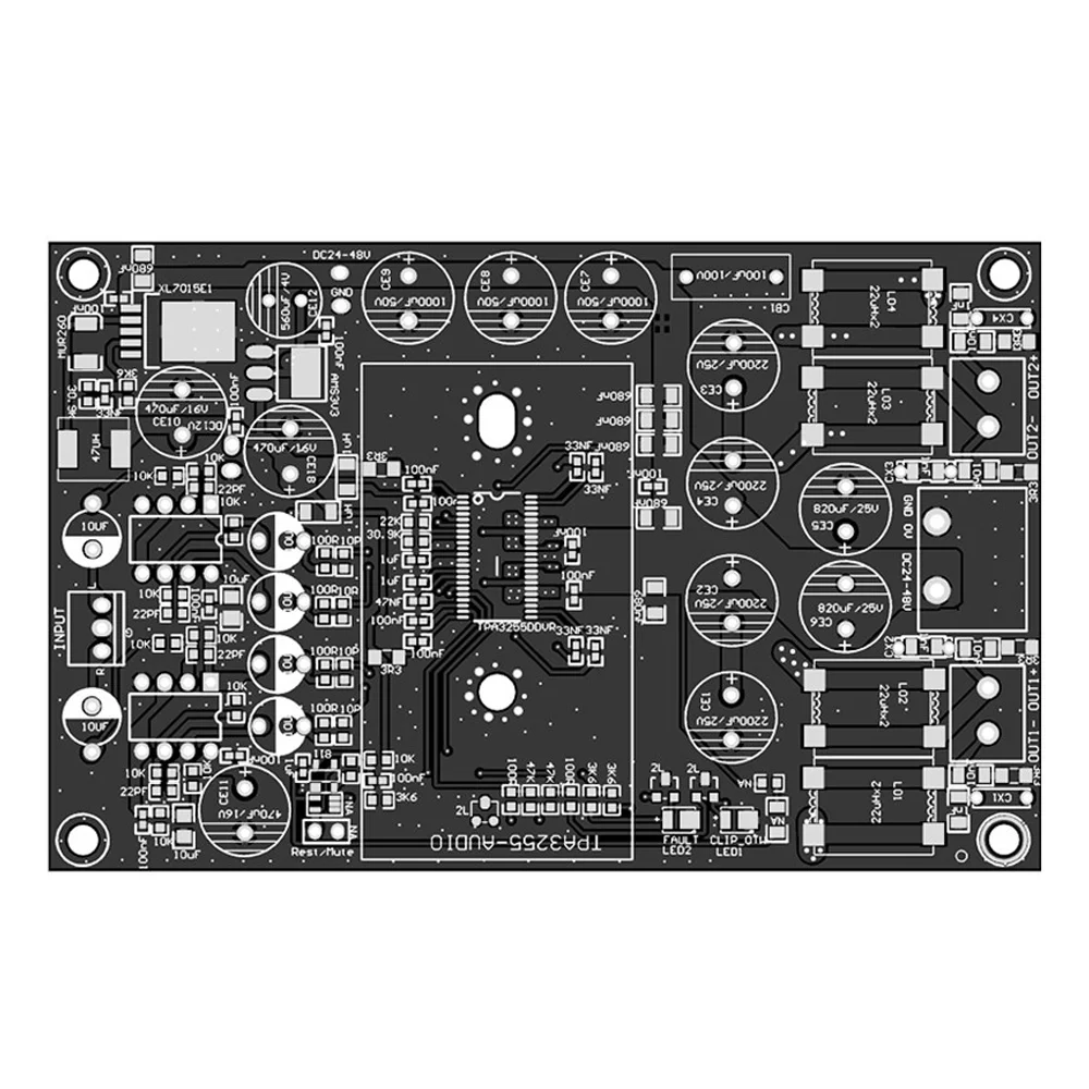 Shinysix Audio Amplifier Board Module 600W 2.0 Channel with Stereo Input Interface for High Power Sound Systems