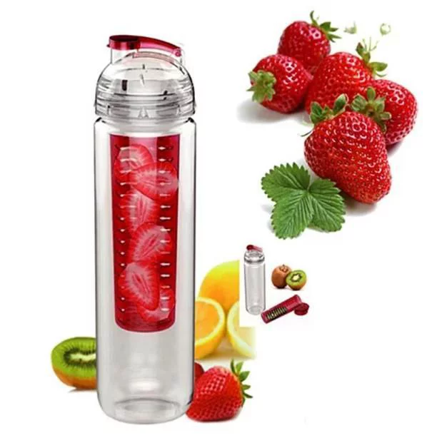 Fruitcola Dome Infuser Bottle - 1 - Strawberries, Watermelon, Mint, Lemon, Honey - Stay stylish while infusing your water on-the-go!