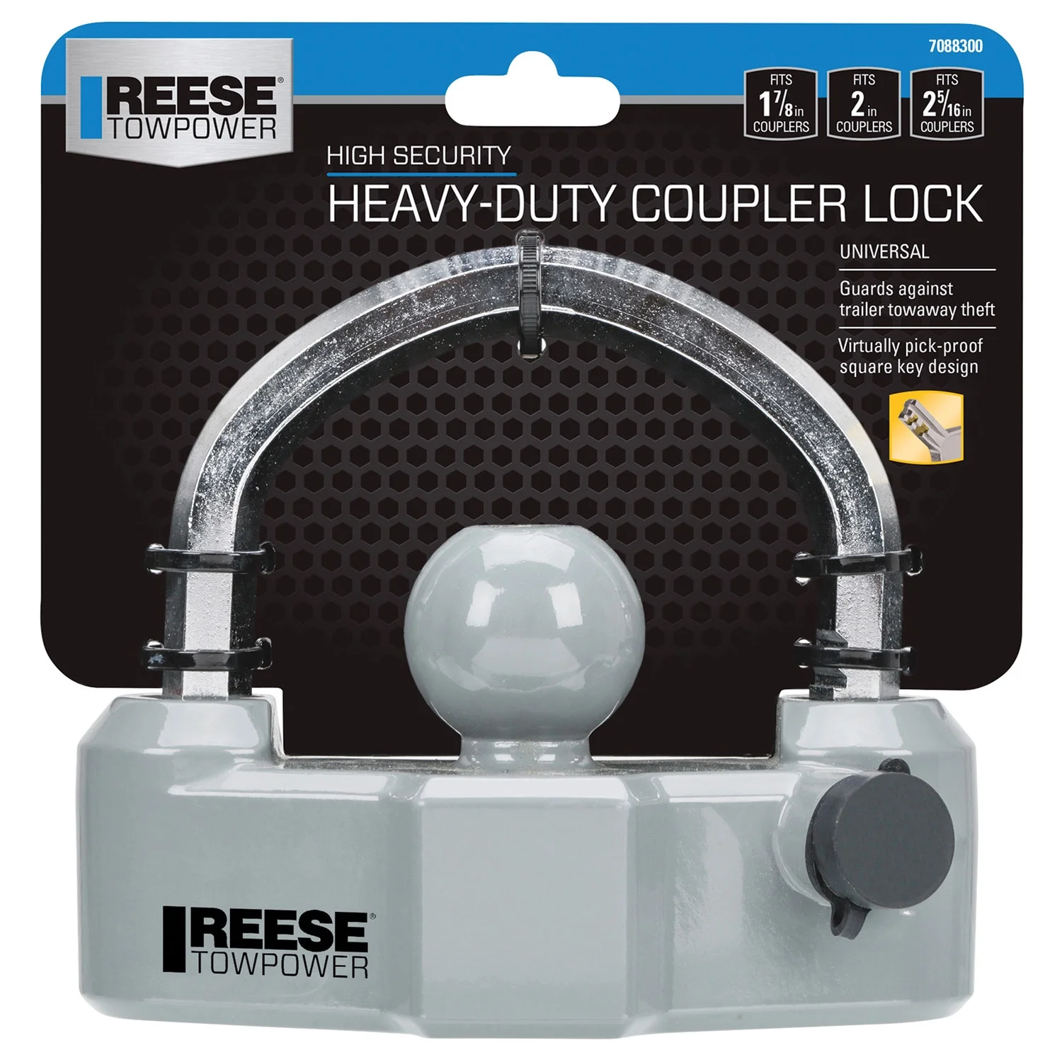 Reese Towpower 7088300 Trailer Coupler Lock, Universal Fit, Heavy Duty