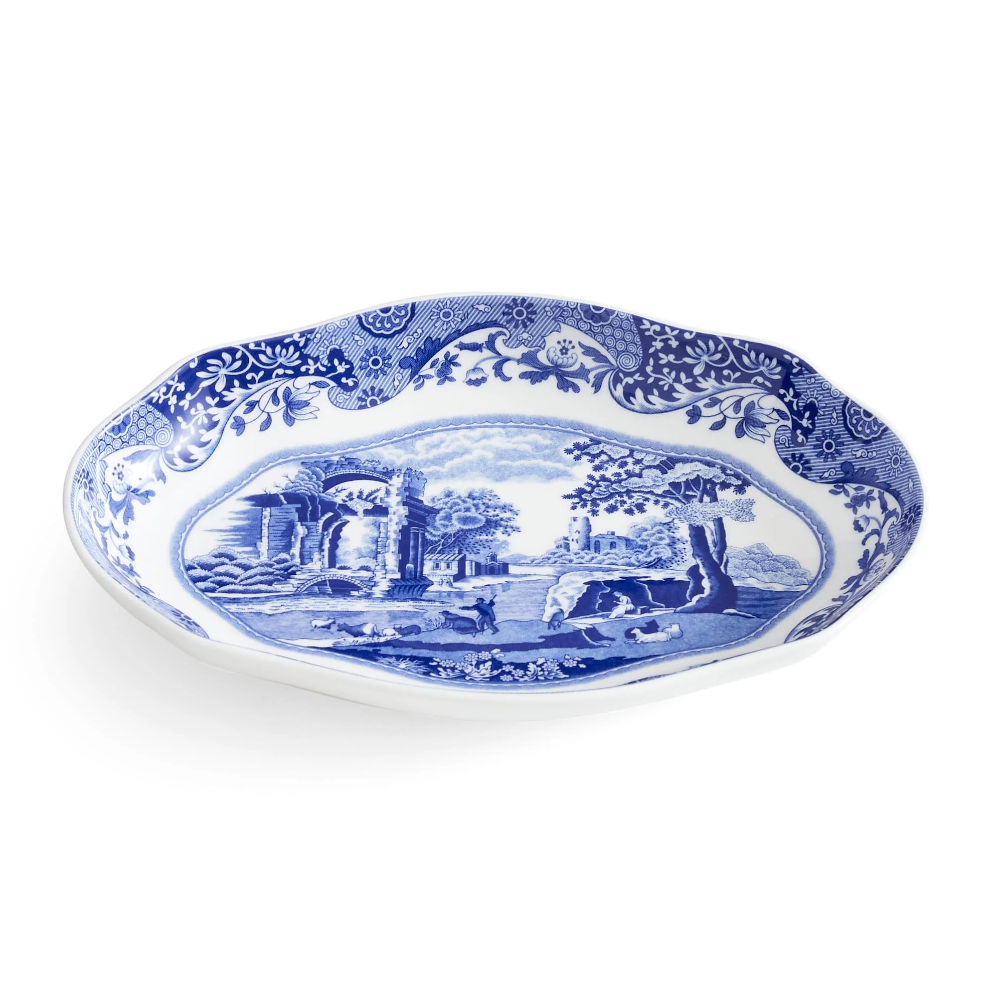 Spode Blue Italian Pickle Dish, Blue/White