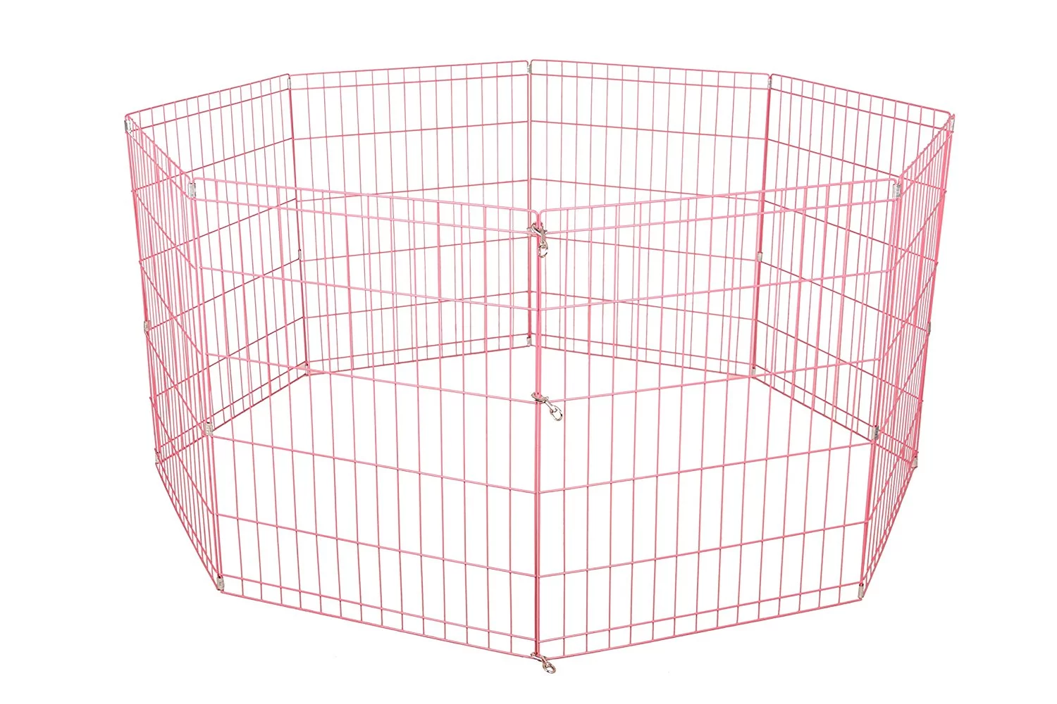 Dog Exercise Playpen, 8 Panel, Pink, 36