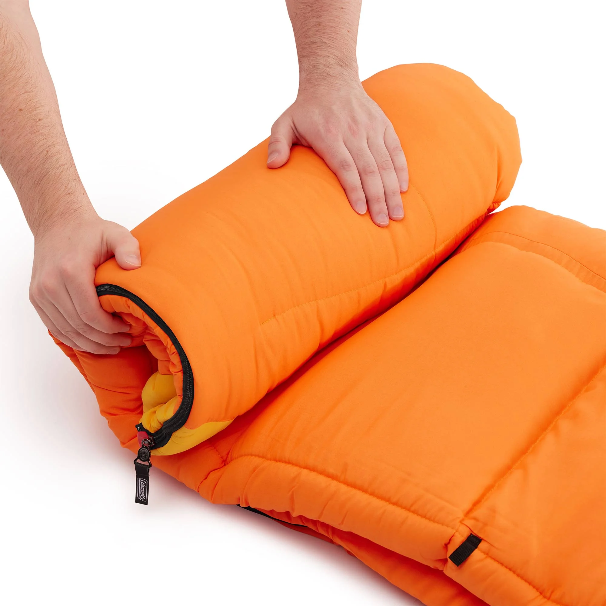 Coleman Arch Bay Cold Weather Sleeping Bag with ZipPlow Zipper, Daffodil