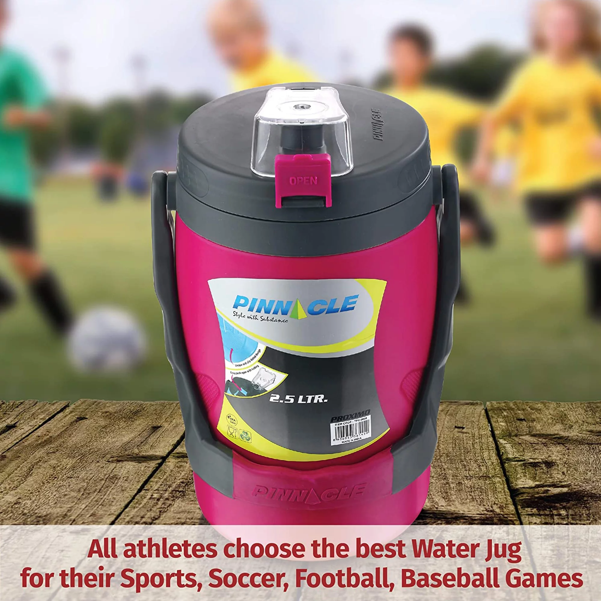 Pinnacle Thermoware Insulated Water Jug with Spout 85 Oz Large Water Bottle, Lime Green