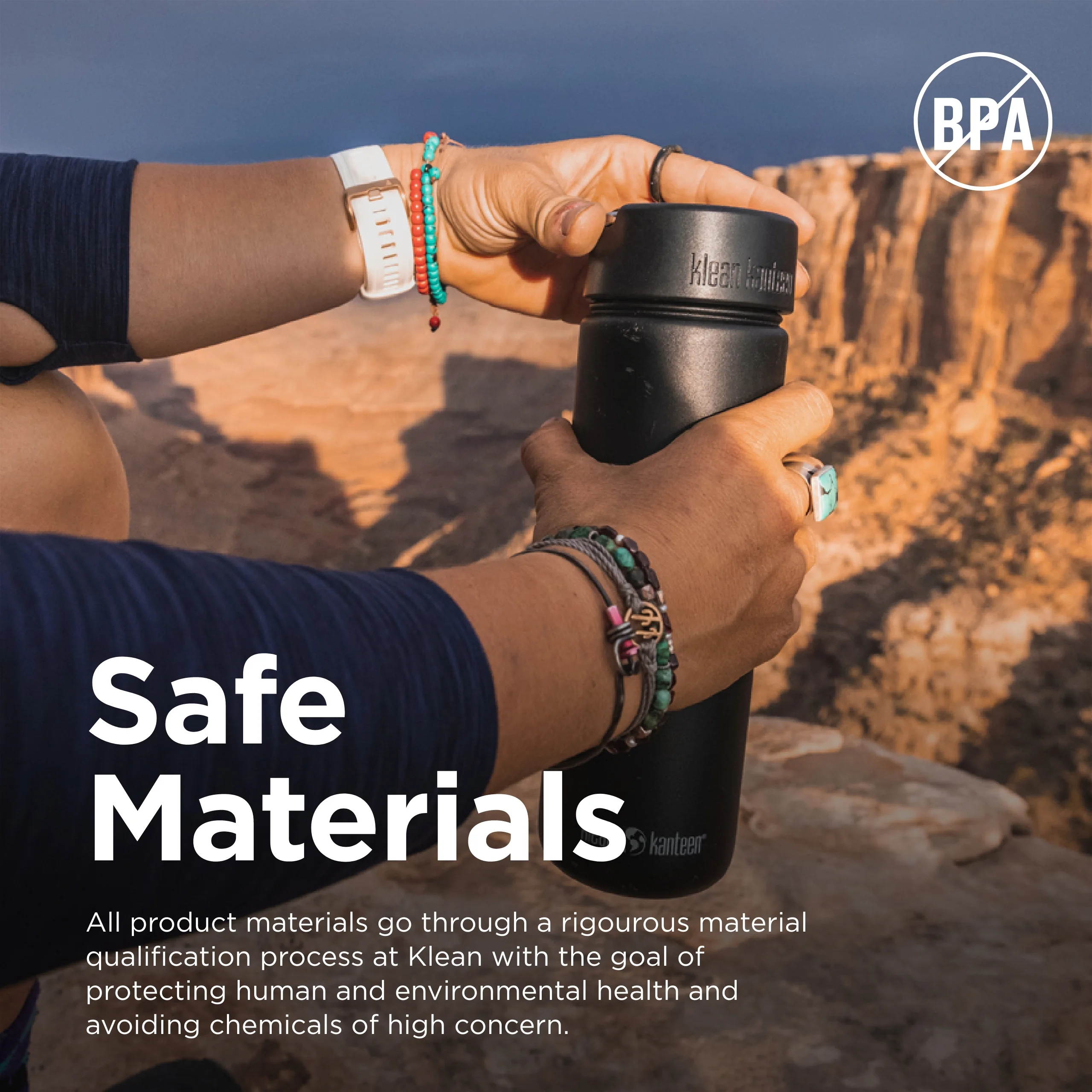 Klean Kanteen Wide w/Wide Loop Cap, 27oz, Black