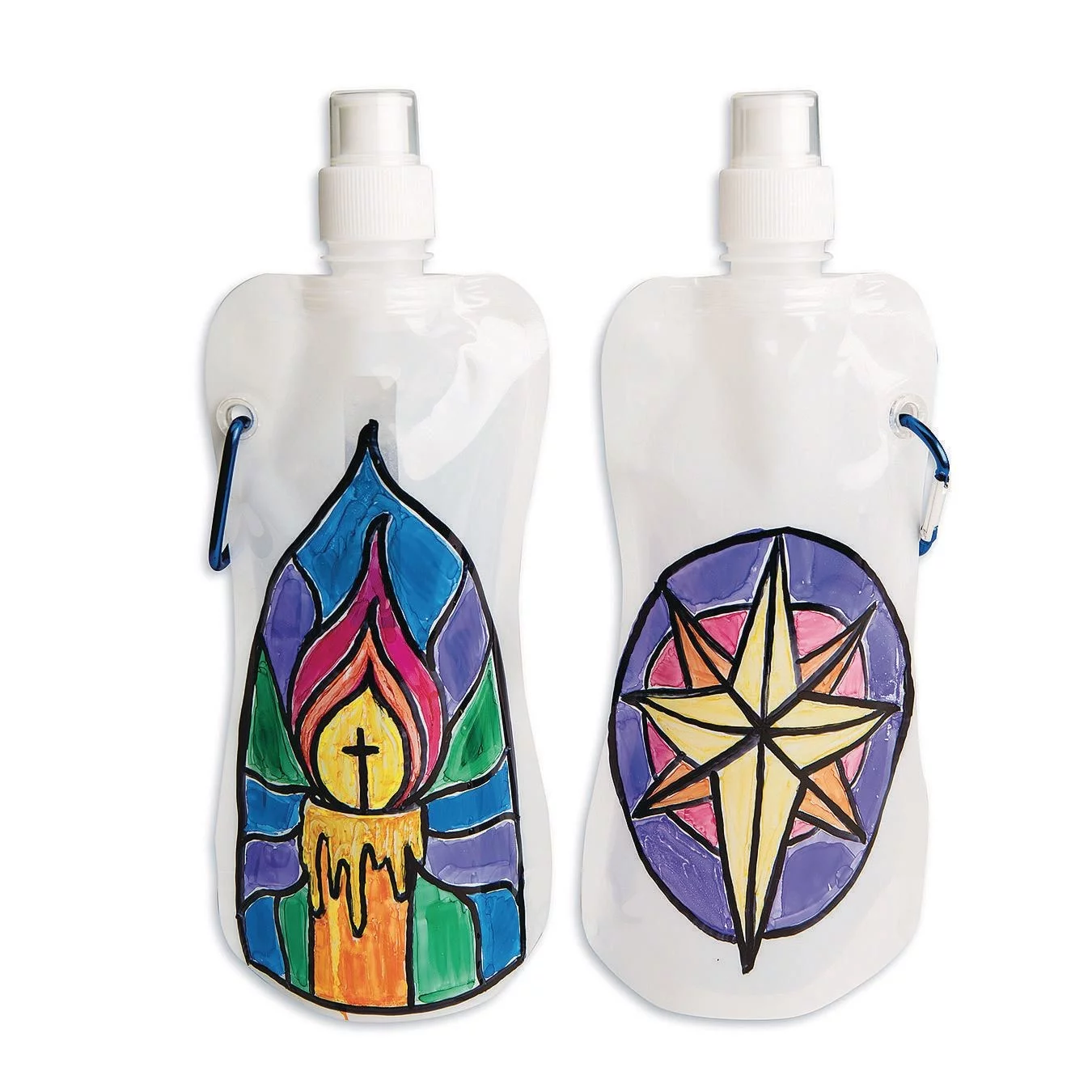 Collapsible Water Bottle Craft Kit (Pack of 12)