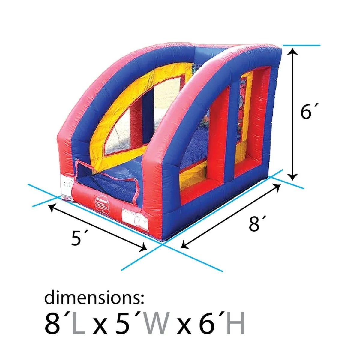 Pogo Bounce House UltraLite Air Frame Game with Built-In Blower, No Panel Included