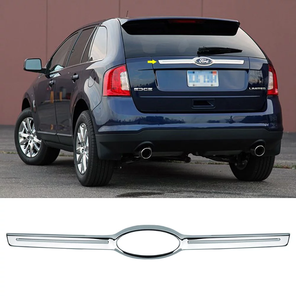 For 2012 2013 2014 FORD EDGE Rear Trunk Streamer/Tailgate Cover Trim Chrome Cut