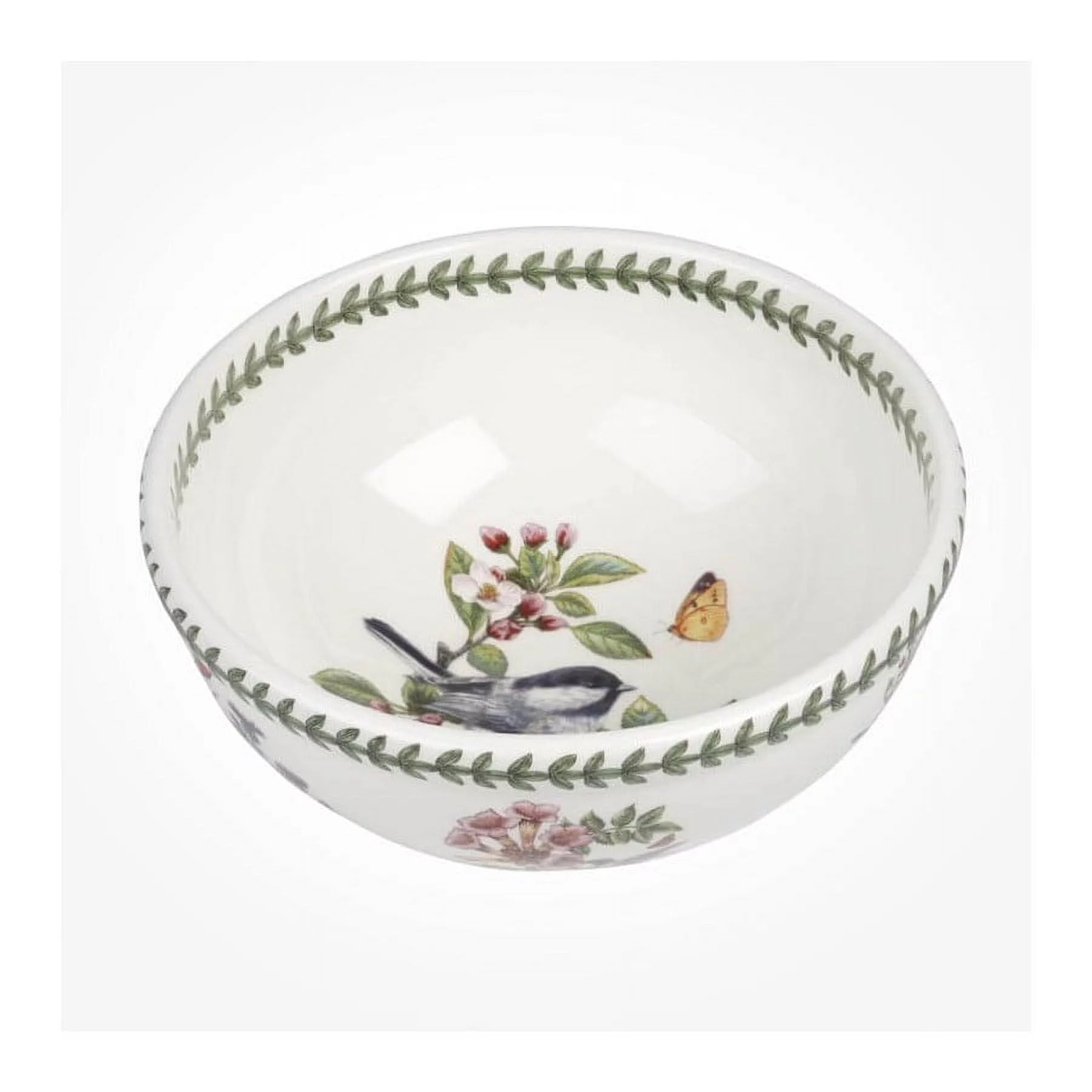 Portmeirion Botanic Garden Birds 10 Inch Salad Bowl - Chickadee