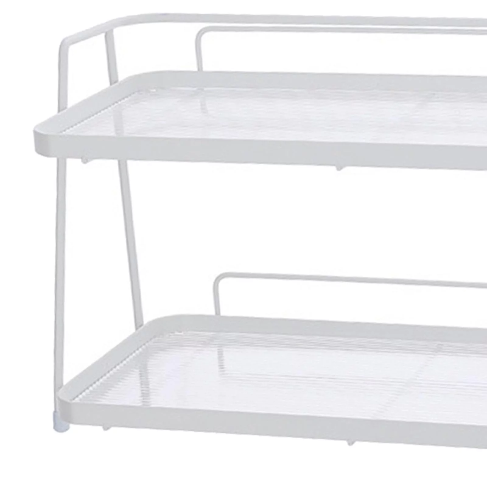 Storage Shelf, Cosmetic Rack, 2 Tier Bathroom Organizer Shelf, Bathroom Countertop Organizer, for Home Cabinet Shampoo Bedroom Spice Bottles White