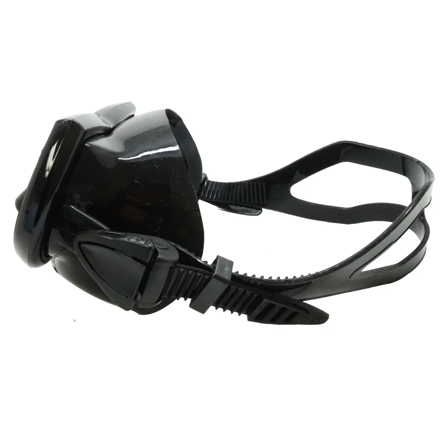 Palantic Spearfishing Free Dive Low Volume Black Mask With Mirror Coated Lenses