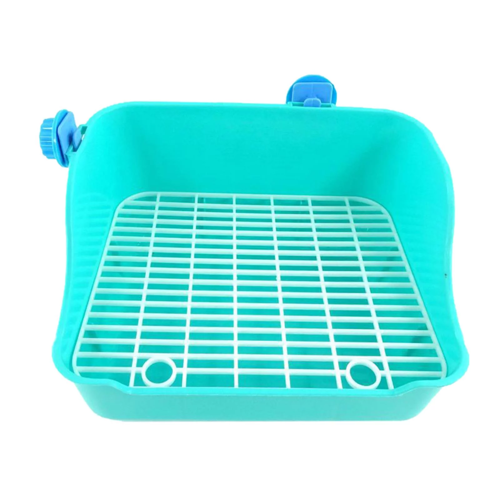 Rabbit Pet Toilet Cage Trainer Corner Potty Cleaning Tool for Guinea, Green