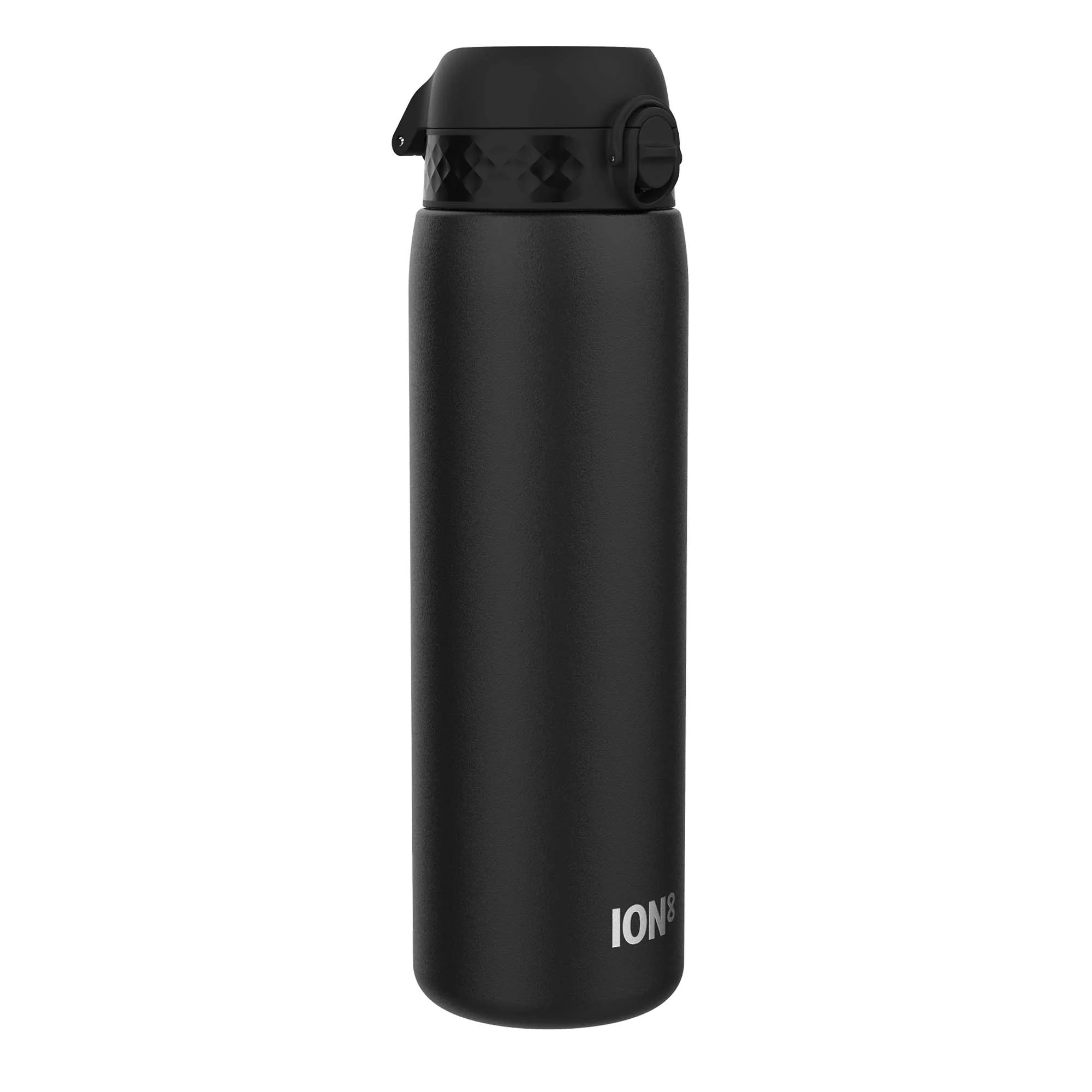 ION8 Leak Proof Flip-Top 1 Litre Stainless Steel Water Bottle, Dishwasher-Safe, Black, 1000ml (32oz)