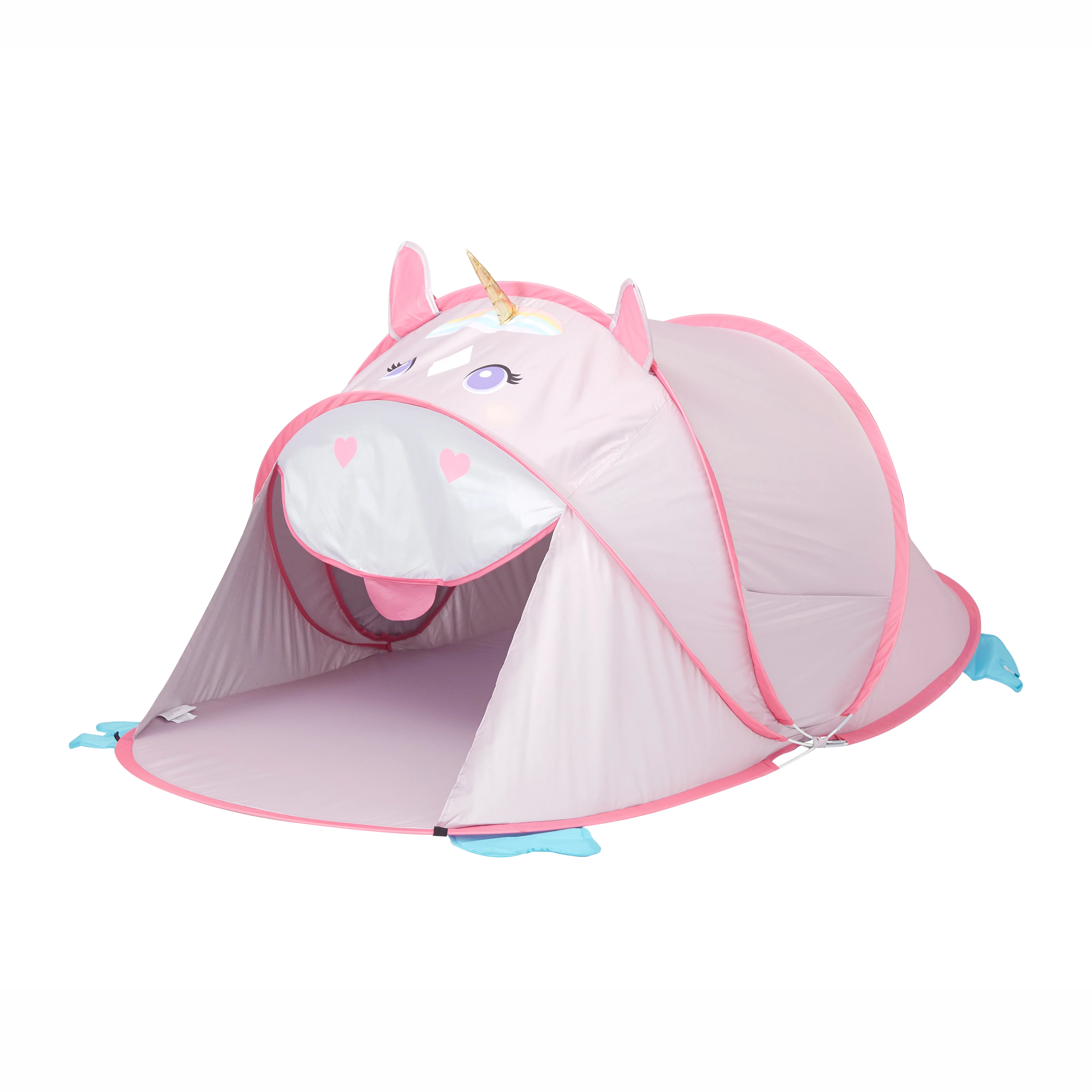 Mainstays Figural Beach Canopy Pop up Shade Tent, Unicorn, Pink