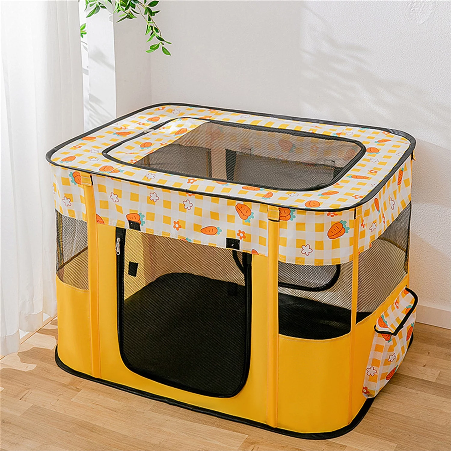 Pet Dog Playpens, Portable Dog Exercise Pen Kennel with Carry Bag for Puppy Cats Kittens Rabbits