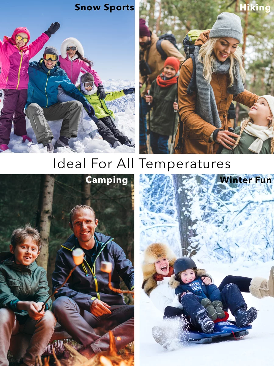 DG Hill 3 Pairs Thermal 80% Merino Wool Kids Socks